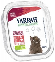 Photos - Cat Food Yarrah Organic Chunks with Chicken and Beef 100 g 