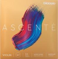 Strings DAddario Ascente Violin String Set 3/4 Size Medium 