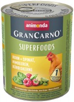 Photos - Dog Food Animonda GranCarno Superfoods Chicken/Spinach/Raspberry 