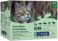 Photos - Cat Food Bozita Tasty Meat/Fish Menu in Jelly 12 pcs 