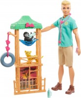 Photos - Doll Barbie Ken Wildlife Vet Playset GJM33 