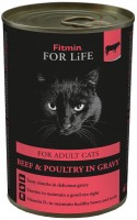 Photos - Cat Food Fitmin For Life Beef in Gravy 415 g 