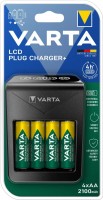 Photos - Battery Charger Varta LCD Plug Charger Plus + 4xAA 2100 mAh 