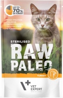 Photos - Cat Food VetExpert Raw Paleo Sterilised Turkey 100 g 