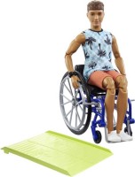 Photos - Doll Barbie Ken Doll with Wheelchair and Ramp HJT59 