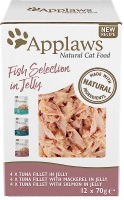 Photos - Cat Food Applaws Adult Pouch Fish Selection in Jelly 12 pcs 