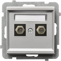 Photos - Socket Ospel Sonata GPA-2RF/m/38 silver