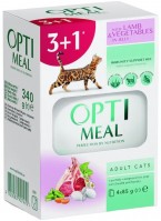 Photos - Cat Food Optimeal Adult Lamb/Vegetables in Jelly 4 pcs 