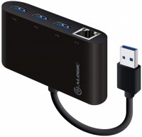 Photos - Card Reader / USB Hub ALOGIC USB 3.0 SuperSpeed 3 Port HUB and Gigabit Ethernet Adapter 