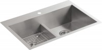 Photos - Kitchen Sink Kohler Vault Smart Divide K-3838-1-NA 838x559