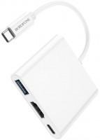 Photos - Card Reader / USB Hub Borofone DH4 