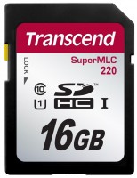 Photos - Memory Card Transcend SuperMLC 220 SDHC 16 GB