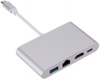Photos - Card Reader / USB Hub Dynamode Multiport USB 3.1 Type-C to HDMI-RJ45 