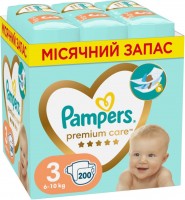 Photos - Nappies Pampers Premium Care 3 / 200 pcs 