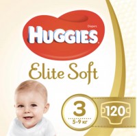 Photos - Nappies Huggies Elite Soft 3 / 120 pcs 