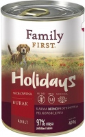 Photos - Dog Food Family First Canned Adult Beef/Beetroot 