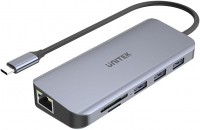 Photos - Card Reader / USB Hub Unitek uHUB N9+ 9-in-1 USB-C Ethernet Hub with Dual Monitor, 100W Power Delivery and Dual Card Reader 