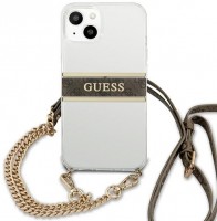 Photos - Case GUESS Gold Stripe Crossbody for iPhone 13 mini 