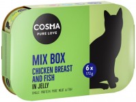 Photos - Cat Food Cosma Pure Love Chicken Breast/Fish 6 pcs 