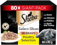 Photos - Cat Food Sheba Select Slices Poultry Selection in Gravy  80 pcs