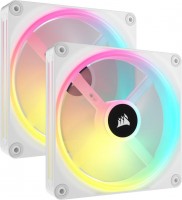 Photos - Computer Cooling Corsair iCUE LINK QX140 RGB White Dual Kit 