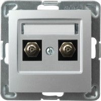 Photos - Socket Ospel Impresja GPE-2Y/m/18 silver