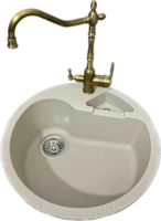 Photos - Kitchen Sink Luxor Round Lux Cascade D51 BG 510x510