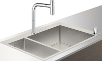 Photos - Kitchen Sink Hansgrohe Sink combi 180/450 Select 43206000 755х500