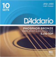 Strings DAddario Phosphor Bronze 12-53 (10-Pack) 