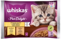 Photos - Cat Food Whiskas Pure Delight Junior Poultry Frikas in Jelly 4 pcs 