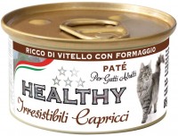 Photos - Cat Food HEALTHY Adult Pate Sterilised Veal/Cheese 85 g 