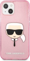 Photos - Case Karl Lagerfeld Glitter Karl's Head for iPhone 13 Pro Max 