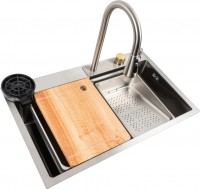 Photos - Kitchen Sink Platinum Handmade PVD Vodospad 750x450 750x450