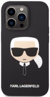 Photos - Case Karl Lagerfeld Saffiano Karl's Head Patch for iPhone 14 Pro 