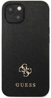 Photos - Case GUESS Saffiano Small Metal Logo for iPhone 13 mini 