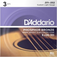 Strings DAddario Phosphor Bronze 11-52 (3-Pack) 