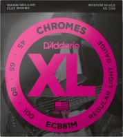 Photos - Strings DAddario XL Chromes Bass Flat Wound MS 45-100 