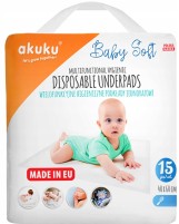 Photos - Nappies Akuku Underpads Baby Soft 40x60 / 15 pcs 