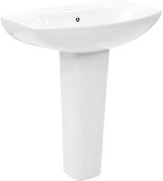 Photos - Bathroom Sink VidaXL Freestanding Basin with Pedestal 143001 650 mm