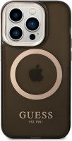 Photos - Case GUESS Gold Outline with MagSafe for iPhone 14 Pro 