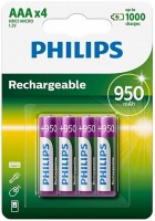 Photos - Battery Philips MultiLife 4xAAA 950 mAh 