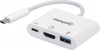 Photos - Card Reader / USB Hub MANHATTAN 4-in-1 Docking Converter 