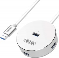 Photos - Card Reader / USB Hub Unitek USB 3.0 4-Port Aluminium Hub 