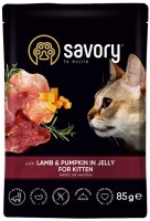 Photos - Cat Food Savory Kitten Pouch Lamb/Pumpkin in Jelly 85 g 
