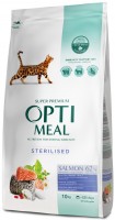 Photos - Cat Food Optimeal Adult Sterilised with Salmon  10 kg