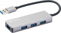 Photos - Card Reader / USB Hub Sandberg USB-A Hub 1xUSB3.0+3x2.0 SAVER 