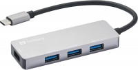 Photos - Card Reader / USB Hub Sandberg USB-C Hub 1xUSB3.0+3x2.0 SAVER 