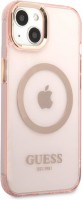 Photos - Case GUESS Gold Outline with MagSafe for iPhone 13 