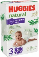 Photos - Nappies Huggies Natural Pants 3 / 58 pcs 