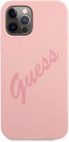 Photos - Case GUESS Silicone Vintage Script for iPhone 12/12 Pro 